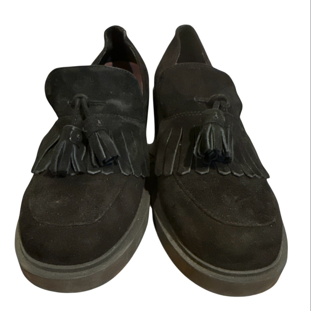 Aerosoles Gibes Leather Tassel Loafer-Block Heel - Picture 3 of 6